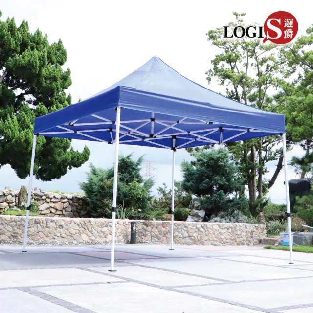 【LOGIS】藍天升級粗骨架3米快速帳篷(抗風遮陽棚 停車篷 遮陽帳)