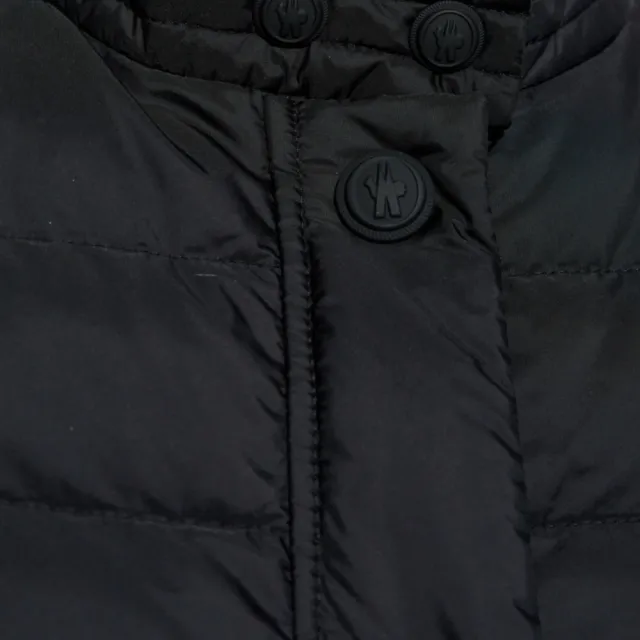 【MONCLER】女款 前襟羽絨羊毛拼接外套-黑色(3號USA-L)