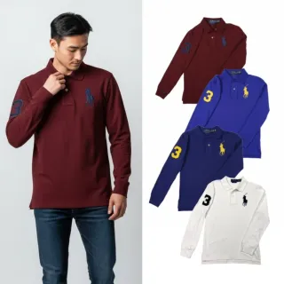 【RALPH LAUREN】Ralph Lauren 大馬 長袖 polo衫 青年版 長polo衫 純棉 刺繡logo polo(9730)