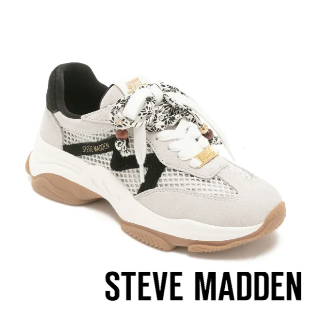 【steve madden】花紋串珠網布休閒鞋 MAXFIELD(灰色)