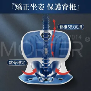 【MorTer】人體工學矯正坐墊｜矯正坐姿 久坐不累｜腰椎S型支撐｜辦公室 車用坐墊 護腰坐墊 腰靠坐墊 靠墊