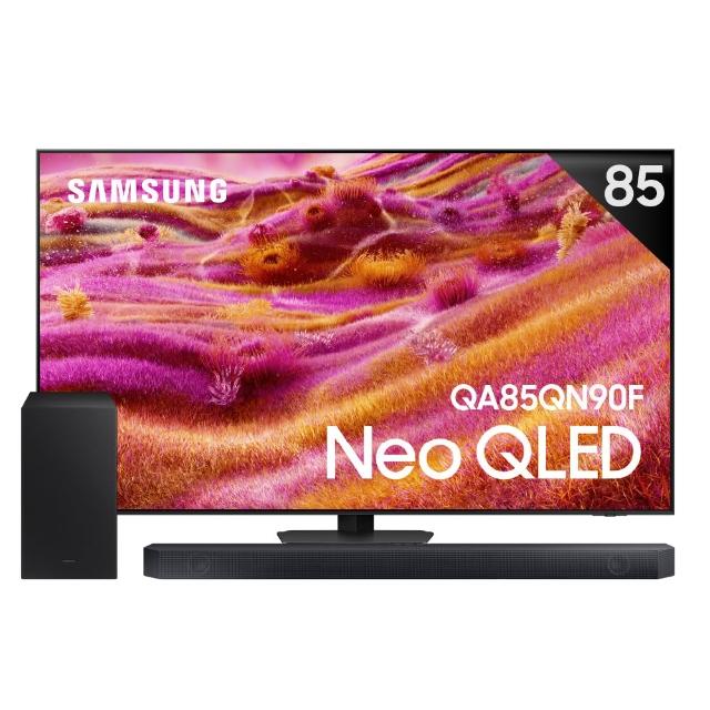 【Samsung 三星】85型 4K Neo QLED AI智慧顯示器 85QN90F 壁掛安裝(QA85QN90FAXXZW)