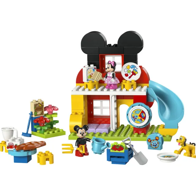【LEGO 樂高】得寶系列 10465 米奇妙妙屋和米妮與布魯托(迪士尼 創意力遊戲 幼兒玩具 積木)