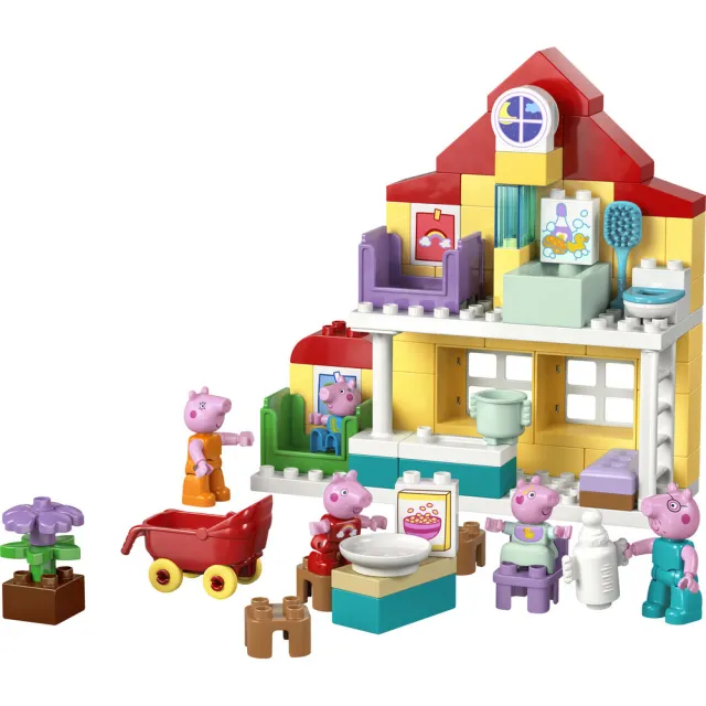 【LEGO 樂高】得寶系列 10467 家庭住宅(佩佩豬 學習遊戲 幼兒玩具 積木)