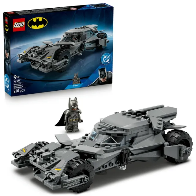 【LEGO 樂高】DC超級英雄系列 76331 《蝙蝠俠對超人》蝙蝠車 (超級英雄玩具 玩具車 玩具 積木)