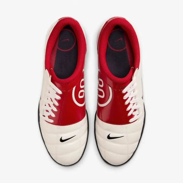 【NIKE 耐吉】TOTAL 90 男鞋 休閒鞋 運動鞋 足球風 復古 米白紅(HQ2851100)