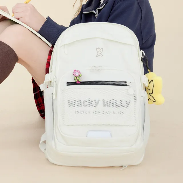 【Wacky WiLLY】官方旗艦館 ALPHA系列輕量後背包 25L(ACC包包 後背包 黑/象牙白/薄荷綠色)