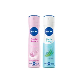 【NIVEA 妮維雅】止汗爽身噴霧150ml系列(珍珠煥采/清新舒涼)