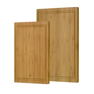 【WMF官方直營】竹韌/竹製/竹木砧板中+大雙入組(加大加厚/集水溝槽 38X25CM+45X30CM)