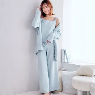 【aimerfeel】繩絨針織家居服三件套組-青色(810468-SX)