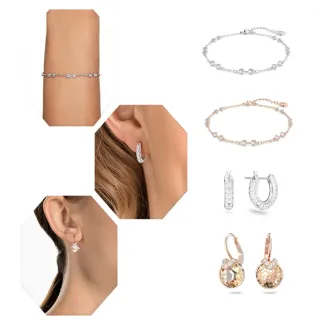 【SWAROVSKI 施華洛世奇】官方直營 Remix/Bella V/Dextera 手鏈/耳環(4款任選_情人節禮物)