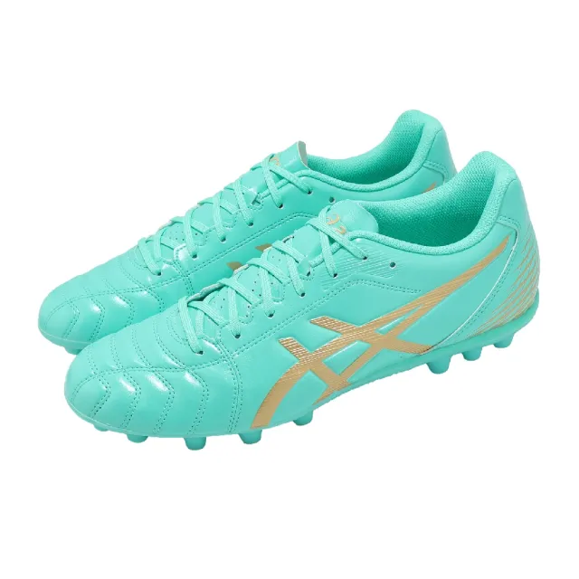 【asics 亞瑟士】足球鞋 DS Light Club AG 男鞋 綠 金 人工草皮 軟釘 輕量 抓地 亞瑟士(1103A119400)