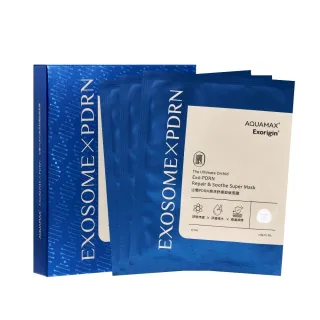 【AQUAMAX 奧科美氏】泌蘭PDRN煥活舒緩超級面膜(3片/盒)-修護、舒敏、急救舒緩、植泌體、術後