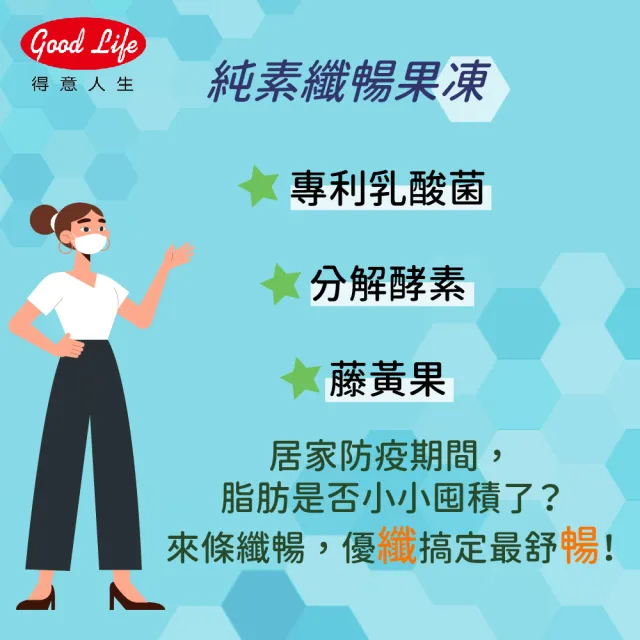 【得意人生】純素纖暢果凍 蔬果酵素一盒組(共10包  藤黃果 決明子萃取 膳食纖維)