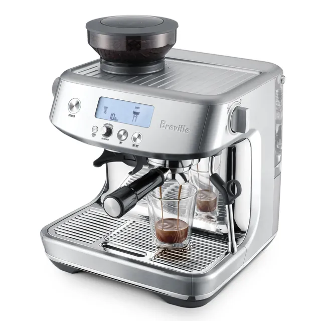 【Breville】BES878XL the Barista Pro™ 專業級複合式研磨義式咖啡機（金屬銀）(總代理公司貨)