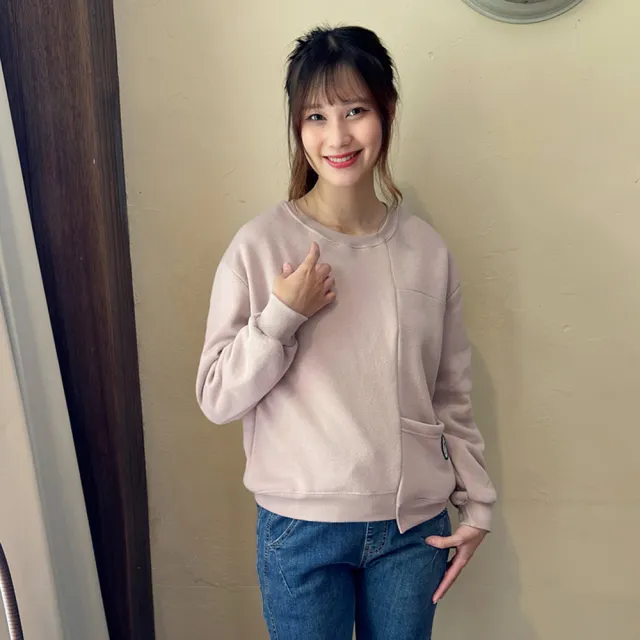 【Hana Mokuba】花木馬日系女裝不對稱剪接口袋簡約百搭上衣