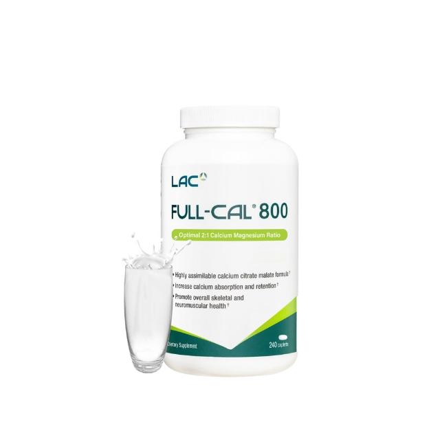 【LAC 利維喜】優鎂鈣800食品錠x1入組(共240錠/維他命D/鎂/鉀/檸檬蘋果酸鈣)
