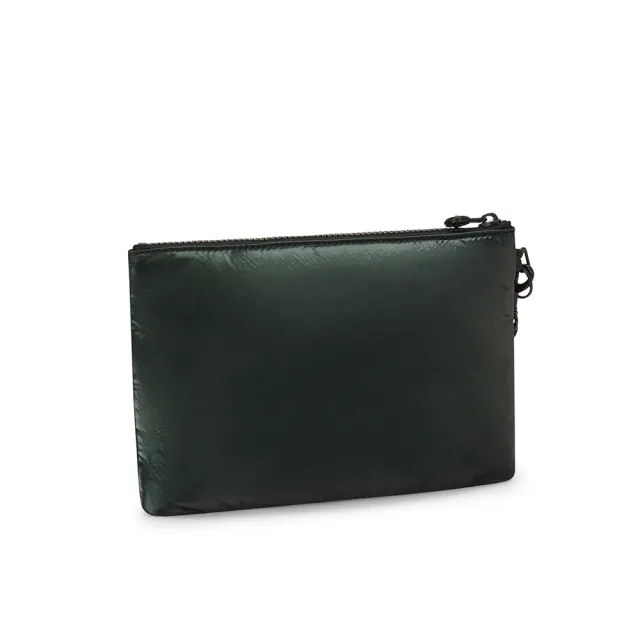【KIPLING】光澤暗松木綠手腕帶配件包-FANCY