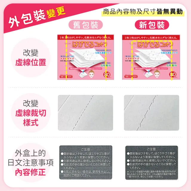 【CottonLabo】日本丸三SELENA五層可撕型敷面化妝棉80枚入(超值3入組)