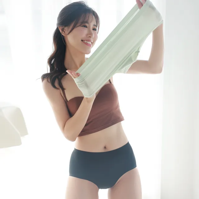 【蒂巴蕾】4件組-桑蠶絲無縫抗菌內褲 中腰 女(木漿棉 透氣舒適 超彈力 柔絲 大尺碼 女內褲 中高腰)