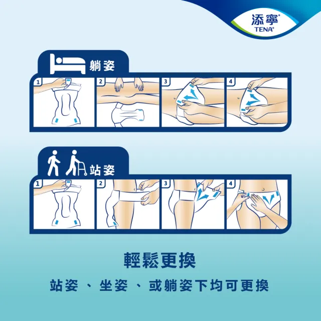 【添寧】100%全透氣環帶式成人紙尿褲M(30片x3包/箱購)