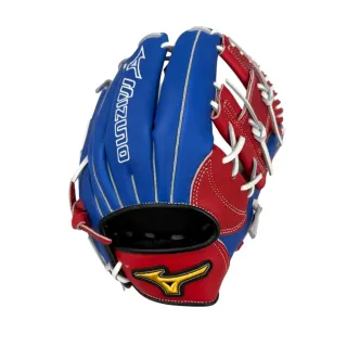 【MIZUNO 美津濃】壘球手套內野工字檔12吋寶藍X紅(1ATGS26710 6222)