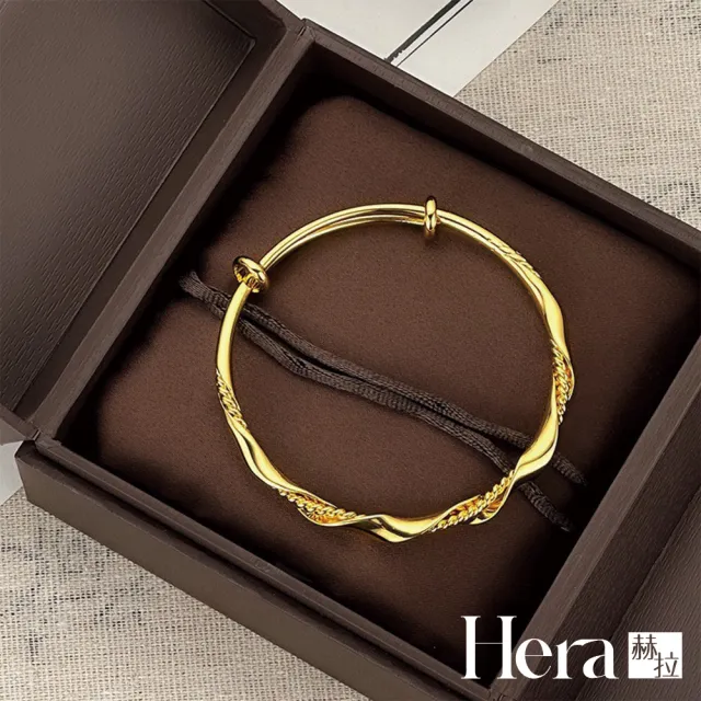 【HERA 赫拉】莫比烏絲纏繞沙金手環手鐲 H115021506(莫比烏 絲纏繞 沙金 手環 手鐲)