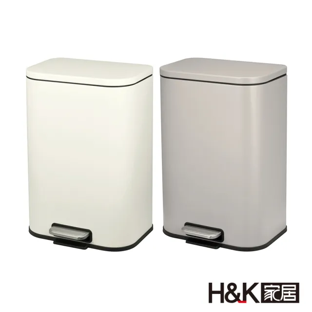 【H&K家居】日和緩降踏式垃圾桶12L