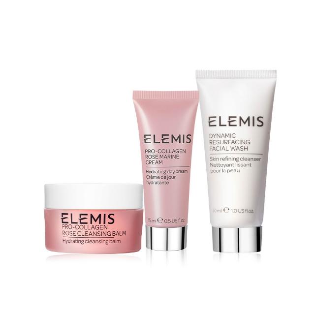 ELEMIS愛莉美 海洋膠原精油卸妝膏，含有大馬士革玫瑰成分，溫和卸妝同時滋養肌膚，適合日常使用。提供100g與20g兩種容量選擇，方便不同需求。請注意儲存於陰涼處，避免陽光直射，以維持產品品質。