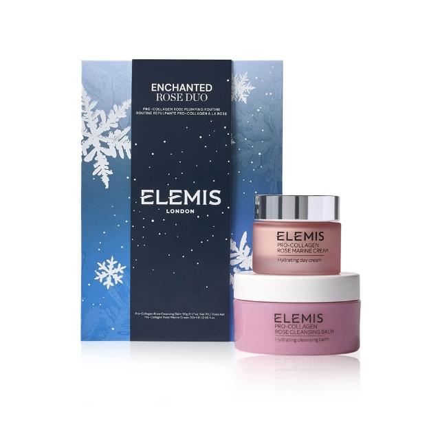 【ELEMIS 愛莉美】玫瑰雙星禮盒組(玫瑰卸妝膏50g+玫瑰緊緻精華乳霜30ml 交換禮物)