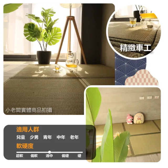 【小老闆寢具】3入 藺草涼蓆榻榻米(竹蓆 塌塌米 草蓆 涼蓆 遊戲墊 地墊 露營床墊 榻榻米床)