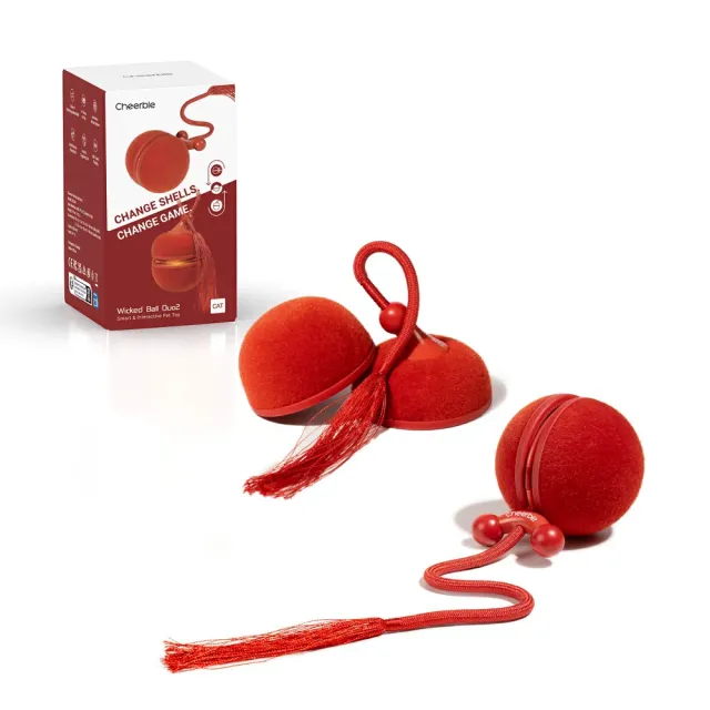 【Cheerble】二合一瘋狂逗貓球 Duo2 寵物電動球 換殼換玩法 寵物互動玩具 適用小型貓犬 亞馬遜銷售破萬顆