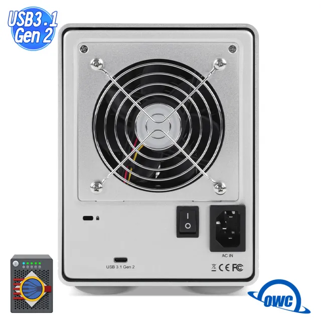 【OWC】Mercury Elite Pro Quad RAID(Raid 5 / USB3.1 Gen 2 / 四槽硬碟外接盒)