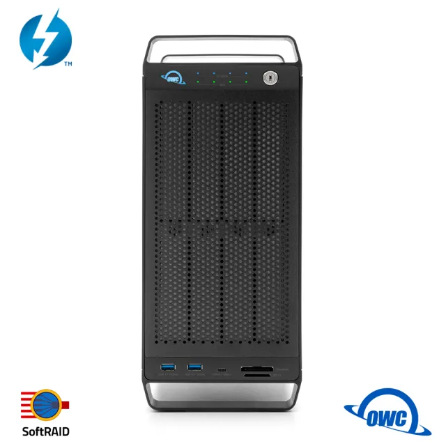 【OWC】ThunderBay Flex 8 + SoftRAID XT(8槽位儲存+ 8接口連結 + 1 PCIe擴展插槽)