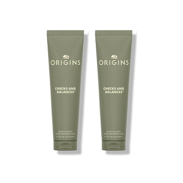 【ORIGINS 品木宣言】一舉兩得潔面慕絲組(潔面慕絲 150mlx2/溫和洗淨髒污/臉部清潔推薦)