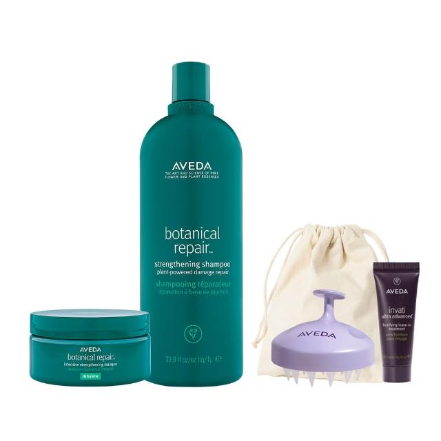 【AVEDA】花植結構大容量深層修護組(花植結構重鍵洗髮精1000m＋花植結構重鍵護髮膜200ml_洗髮同時修護)