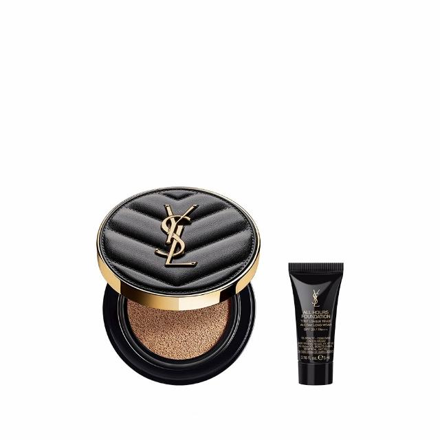 【YSL】官方直營 恆久完美霧光氣墊粉餅 SPF23/PA++12G(皮革氣墊/全新升級/任選1款)