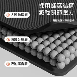 【X-BIKE】NBR加大超厚款 15MM厚 200X90CM  高密度防滑瑜珈墊XFE-N209015B(贈綁帶/背袋/皮拉提斯球)