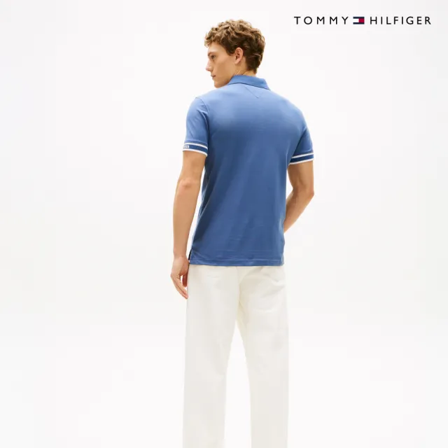 【TOMMY HILFIGER】官方旗艦館Monotype 袖口修身版型 Polo 衫_藍色
