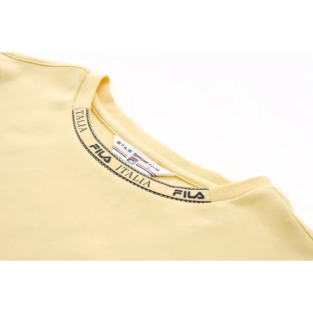 【FILA】女短袖圓領T恤-奶油黃 5TEA-1715-YE