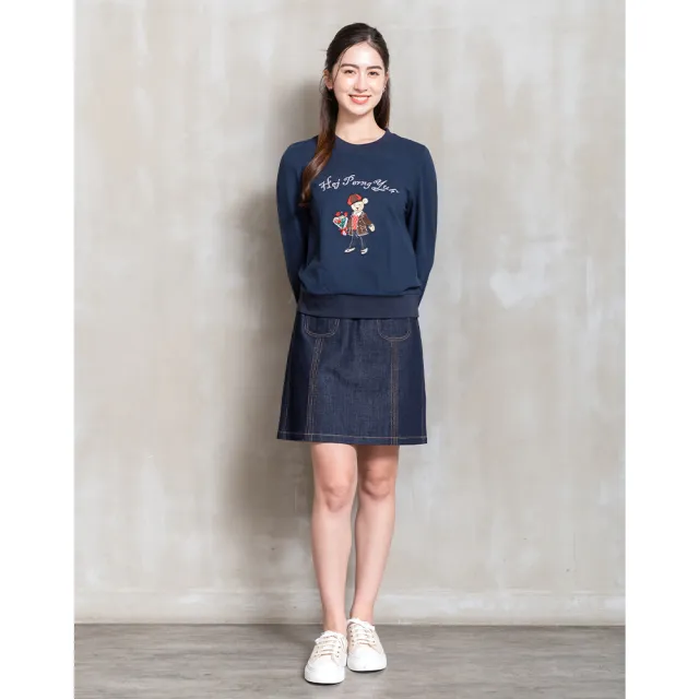 【perng yuh 芃諭名品】丹寧時光 袋飾 明線 A字牛仔裙(2026 SS Collection|5A春夏新品上市)