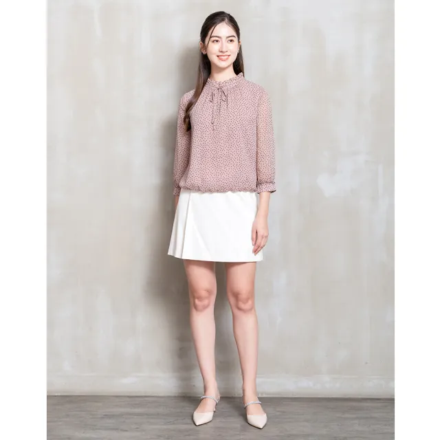【perng yuh 芃諭名品】甜感日記 圓點印花 雪紡上衣(2026 SS Collection｜5A春夏新品上市)