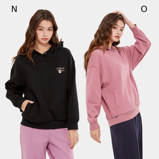 【Hang Ten】出清品-男裝-內刷毛保暖熊印花大學T/防風防潑水大學T(多款選)