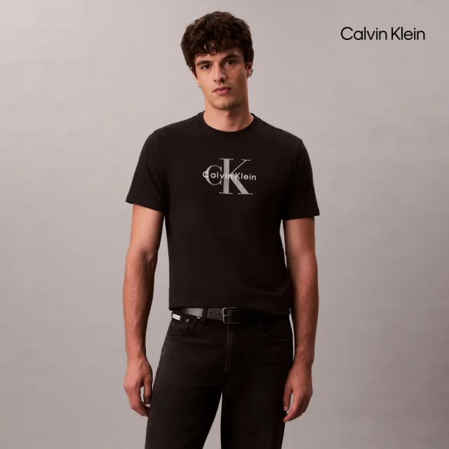 【CALVIN KLEIN】官方旗艦館CK Monogram 圓領 T 恤_黑色