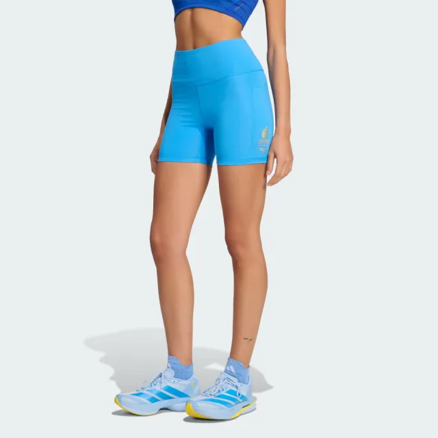【adidas 愛迪達】2026 年波士頓馬拉松緊身短褲 吸濕排汗 女 KE6216