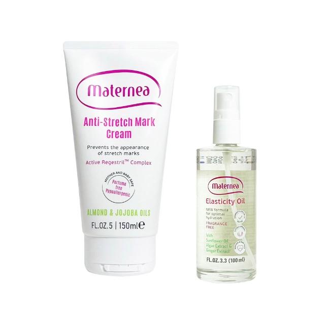 Maternea 無痕美體霜150ml+彈力潤膚油100ml (平行輸入版)