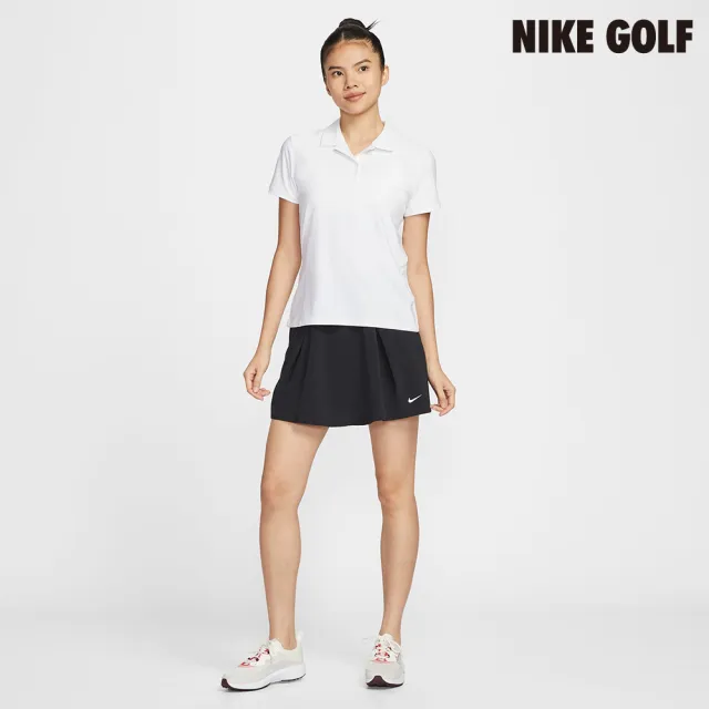 【NIKE GOLF】Nike Golf Club 女款 Dri-FIT 荷葉邊高爾夫短裙 黑色(IH0516-010)