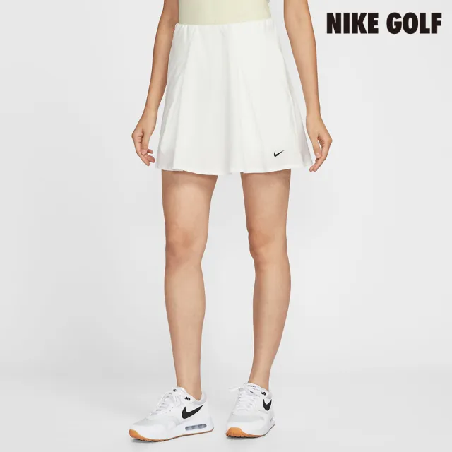 【NIKE GOLF】Nike Golf Club 女款 Dri-FIT 荷葉邊高爾夫短裙 白色(IH0516-133)