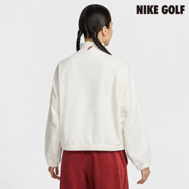 【NIKE GOLF】Nike 女款 Therma-FIT LNY 半長式拉鍊 Fleece 上衣 帆白色(IQ3836-133)