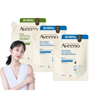【Aveeno 艾惟諾】燕麥高效舒緩沐浴露補充包500ml 3入組
